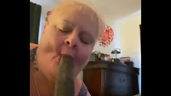 Trailer granny gumjob deepthroat 9 inch BBC facial only gags once on 9 inch cock  no teeth